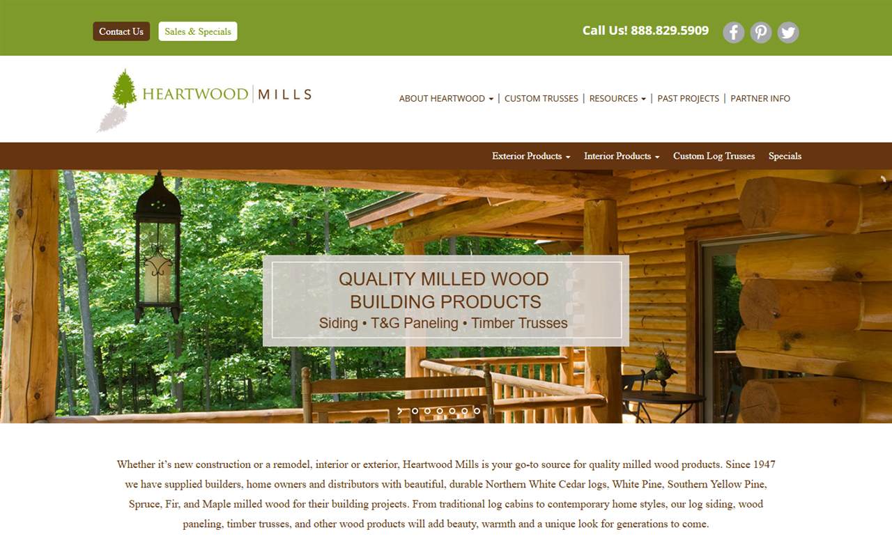 Heartwood Mills homepage
