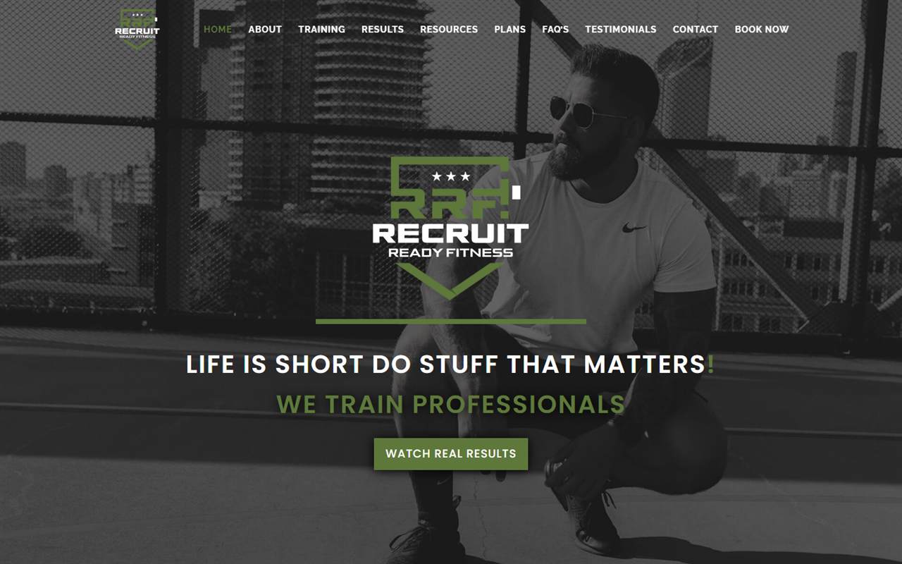 Recruit Ready Fitness homepage
