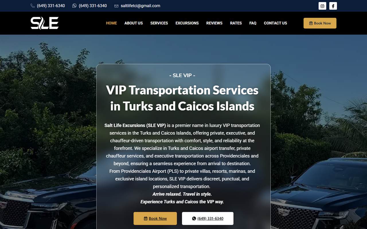 SLETCI VIP transportation homepage